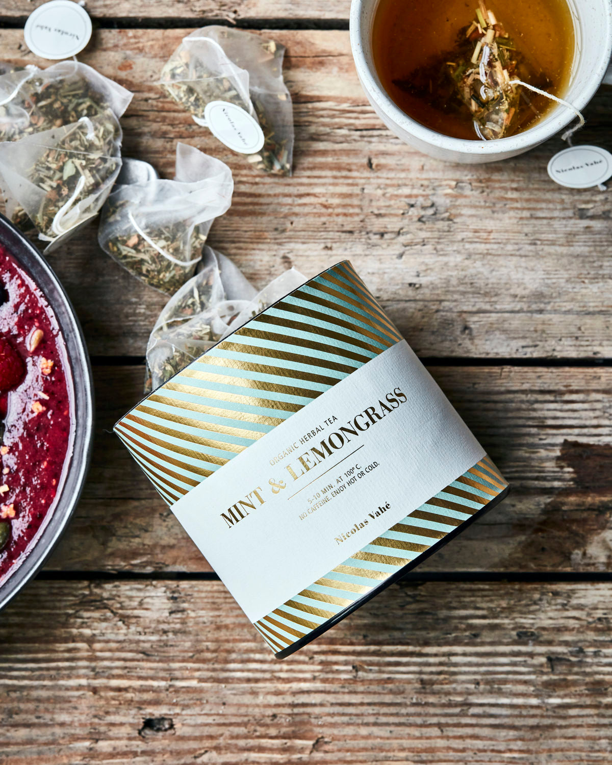Organic Herbal Tea, Mint & Lemongrass
