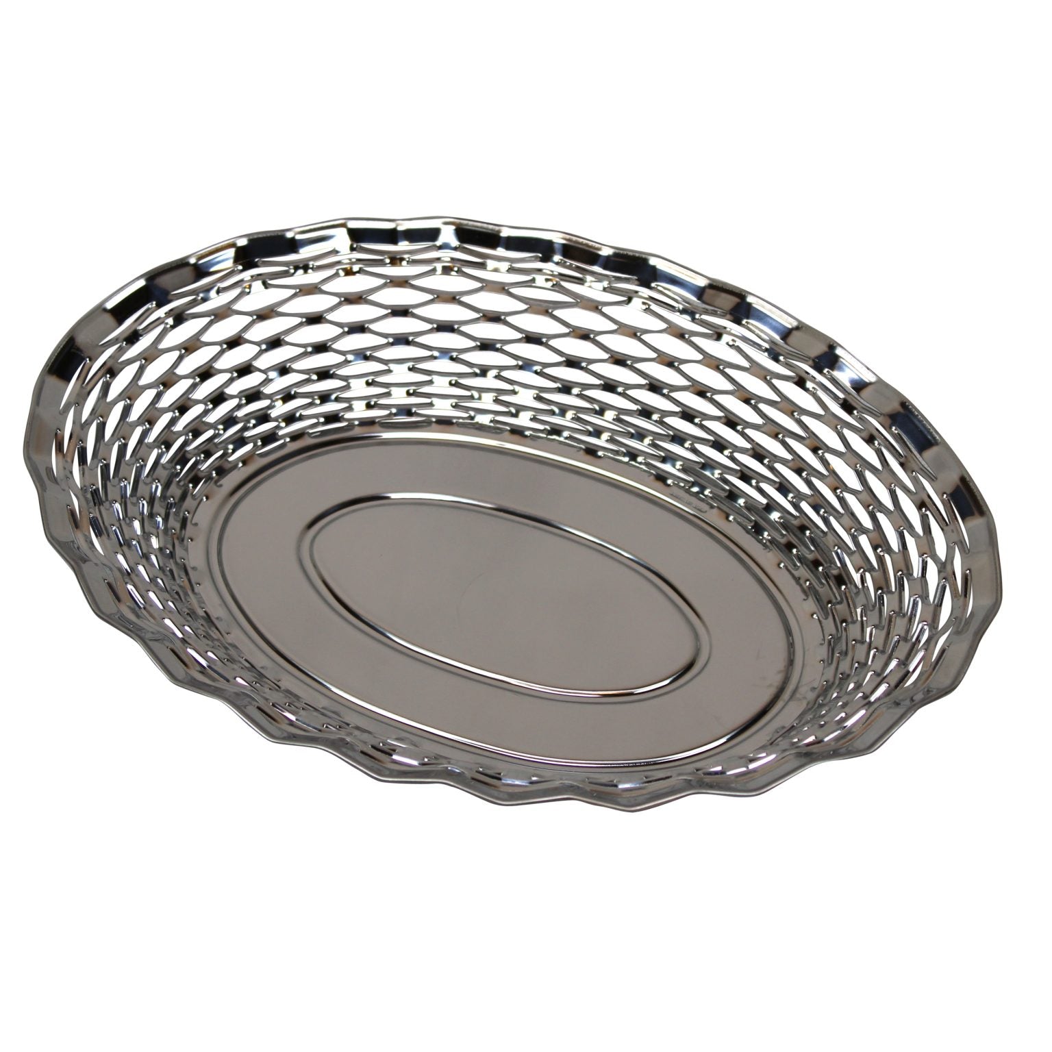 Brödkorg oval silver 30 cm