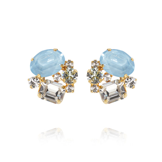 MINI CAROLINA EARRINGS GOLD SKY COMBO