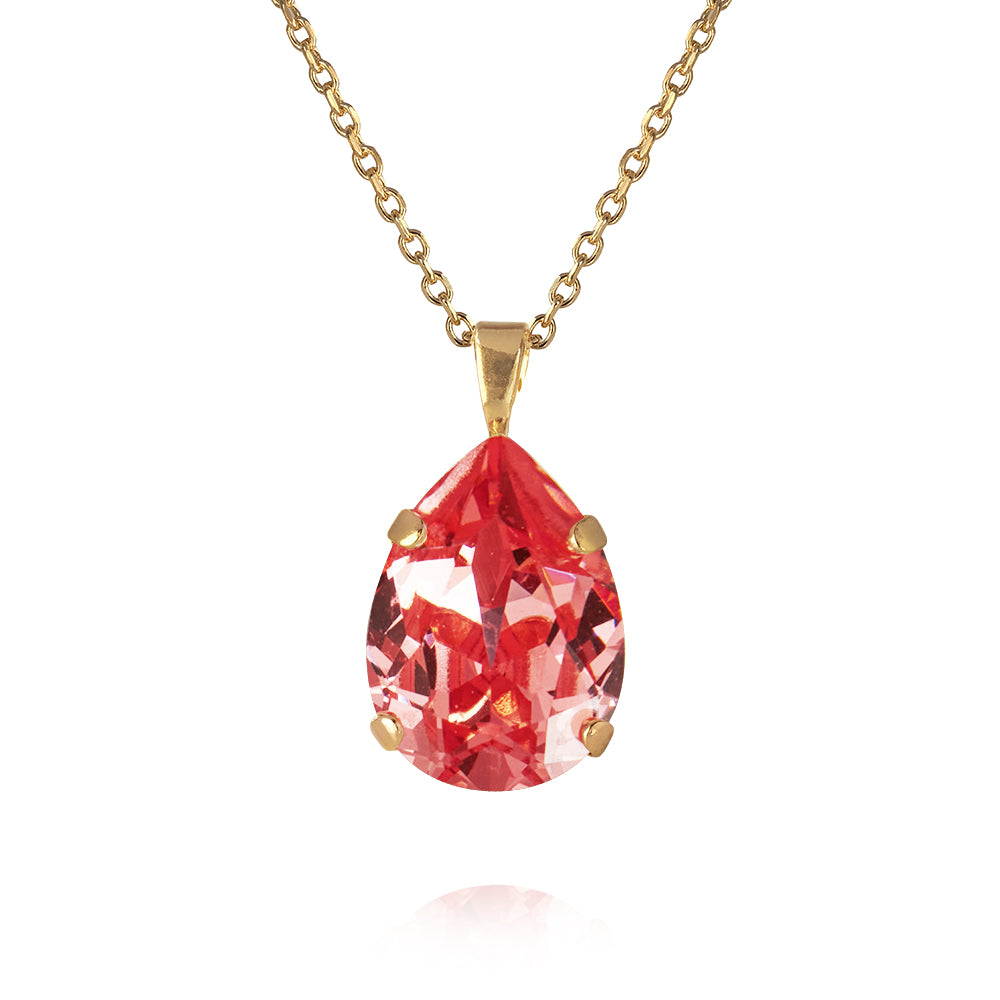 MINI DROP NECKLACE GOLD ROSE PEACH