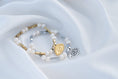 Load image into Gallery viewer, Ηematite Pearl Evil Eye Protection Armband: Guld