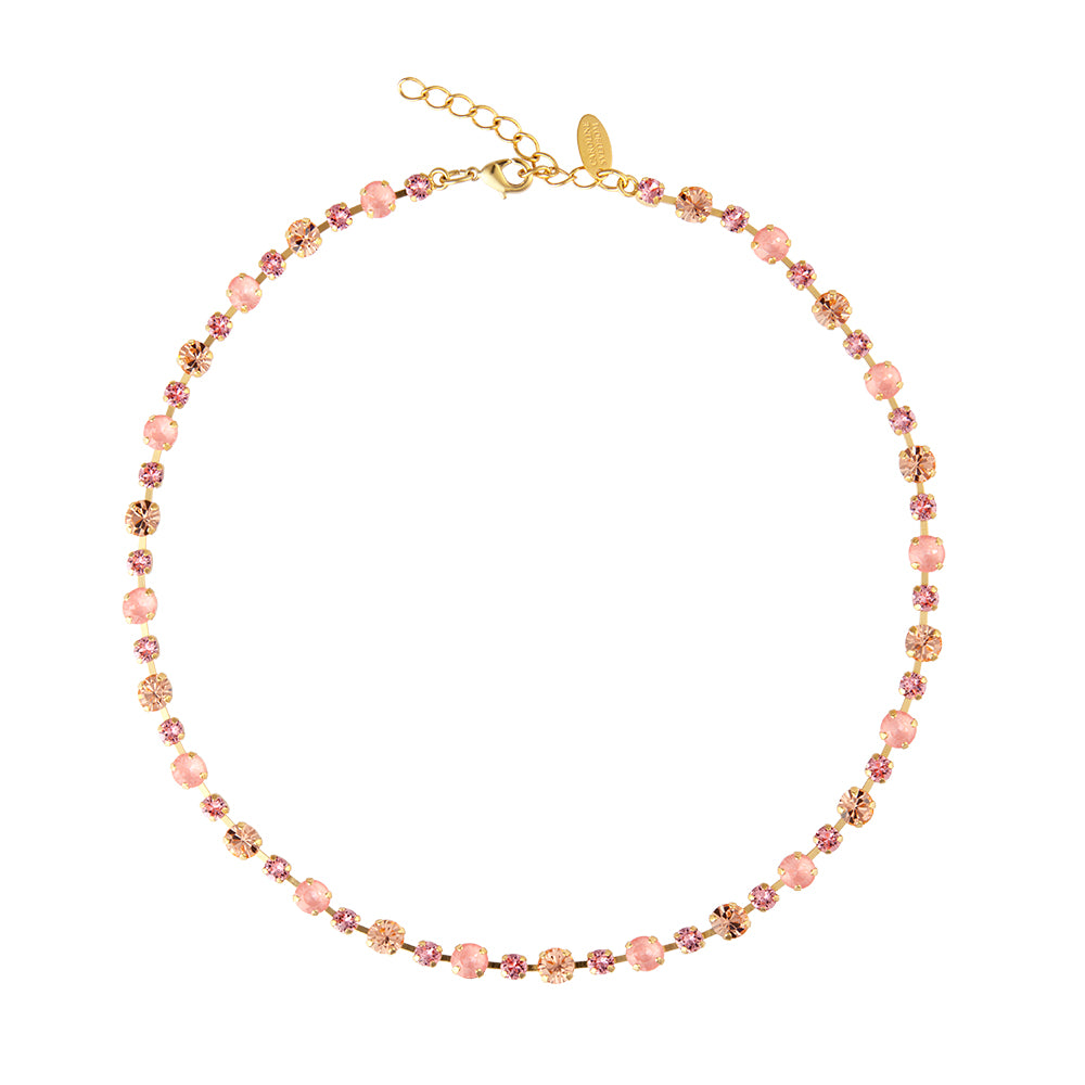 CALANTHE NECKLACE GOLD FLAMINGO COMBO