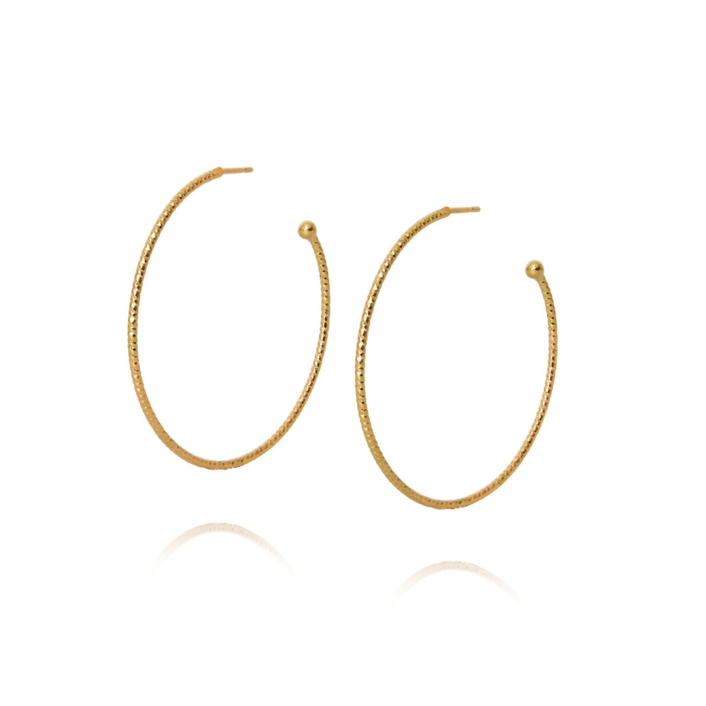 EVITA LOOP EARRINGSGOLD GOLD