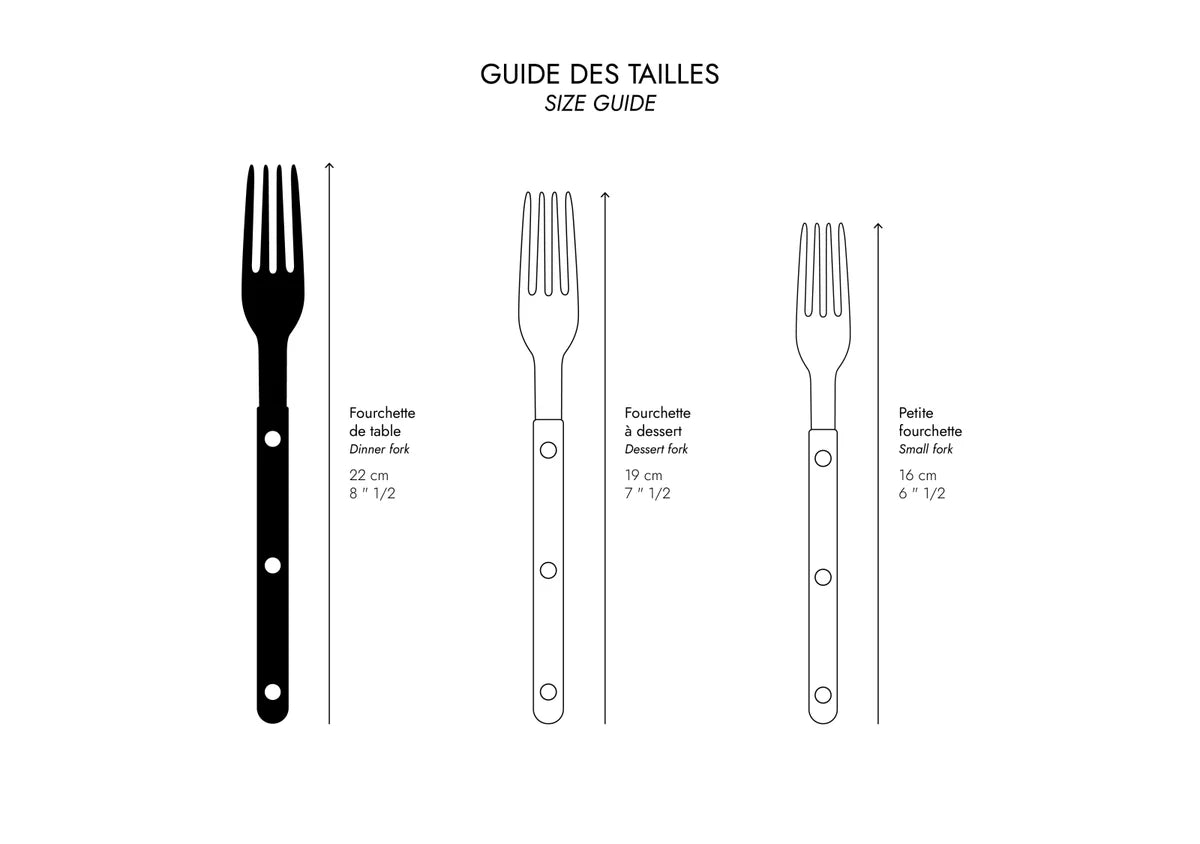 Sabre Paris Middagsgaffel Bistrot Solid shiny, ivory