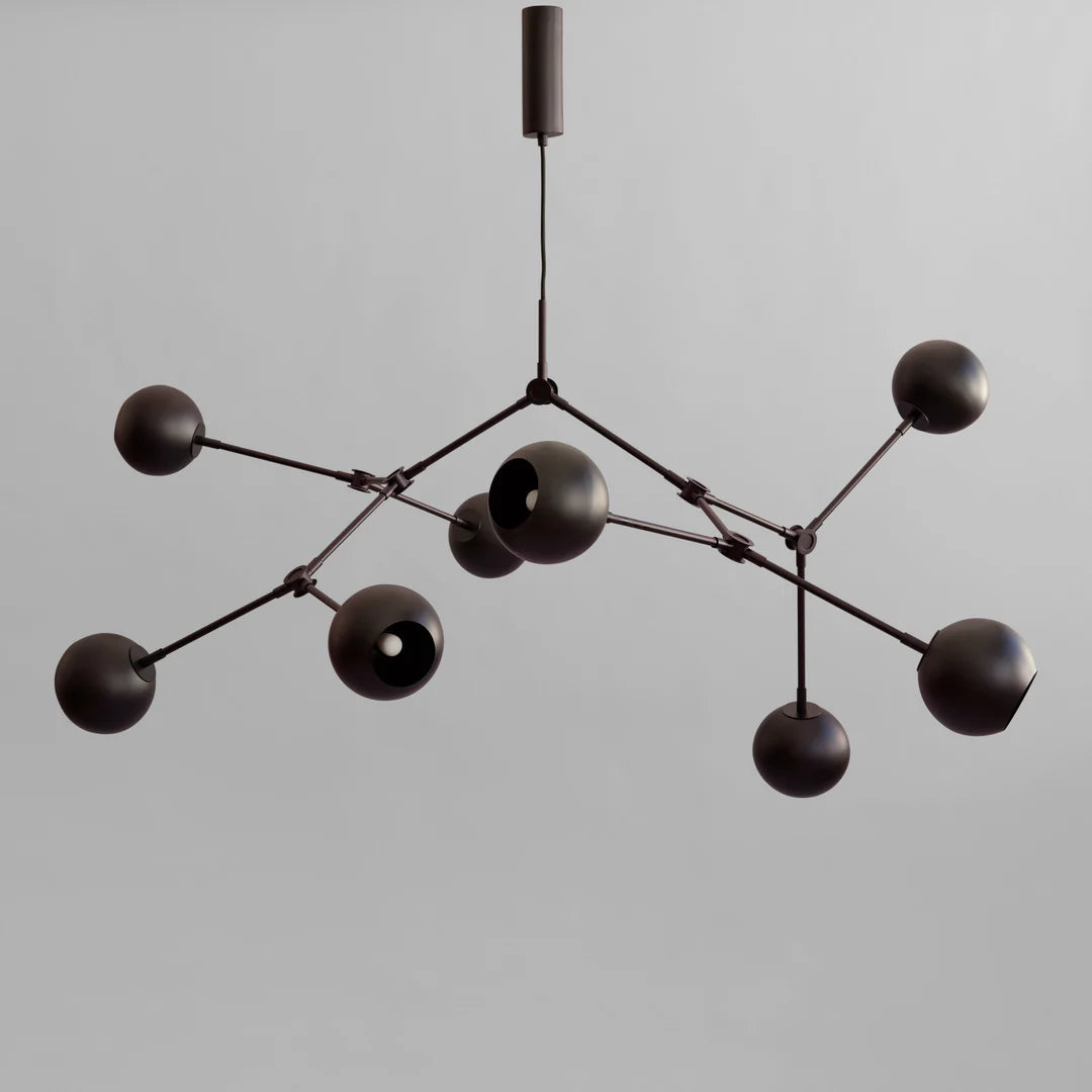 Drop Chandelier Globe - Burned Black Beställningsvara