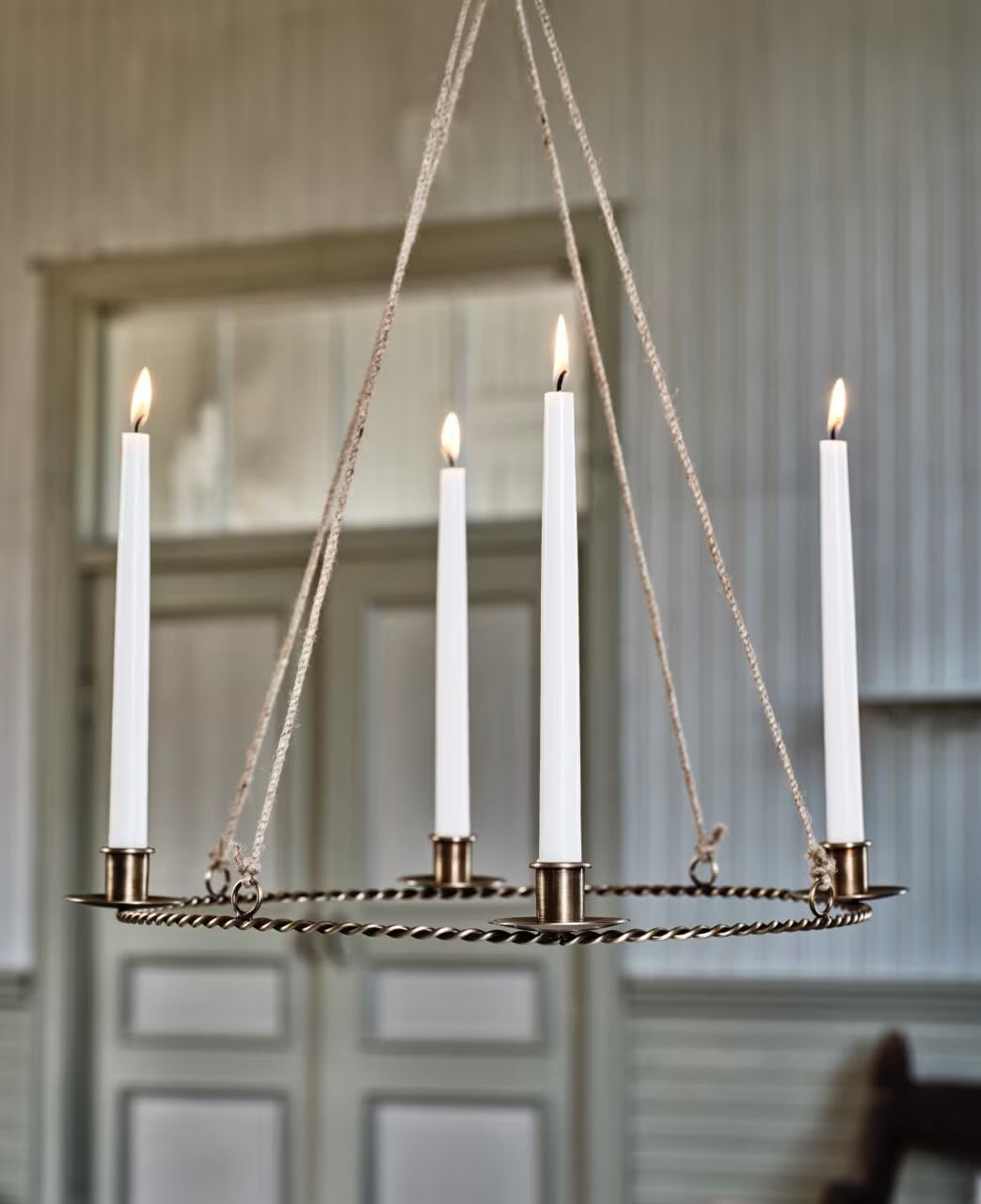 Hängande Ljuskrona Antik Mässing
Ø 40 x H 77 cm