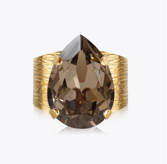Classic drop ring Greige Gold