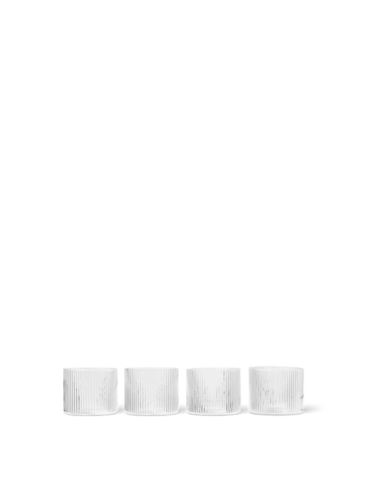 Ripple Low Glasses - Set of 4 - Clear