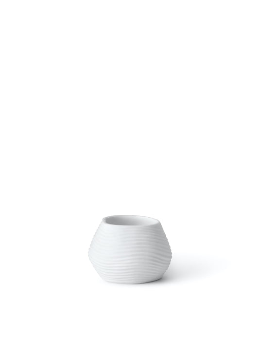 Organic candleholder opal white