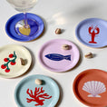 Load image into Gallery viewer, "Seaside Lunch" Set med 6 Glasunderlägg - 11 cm
