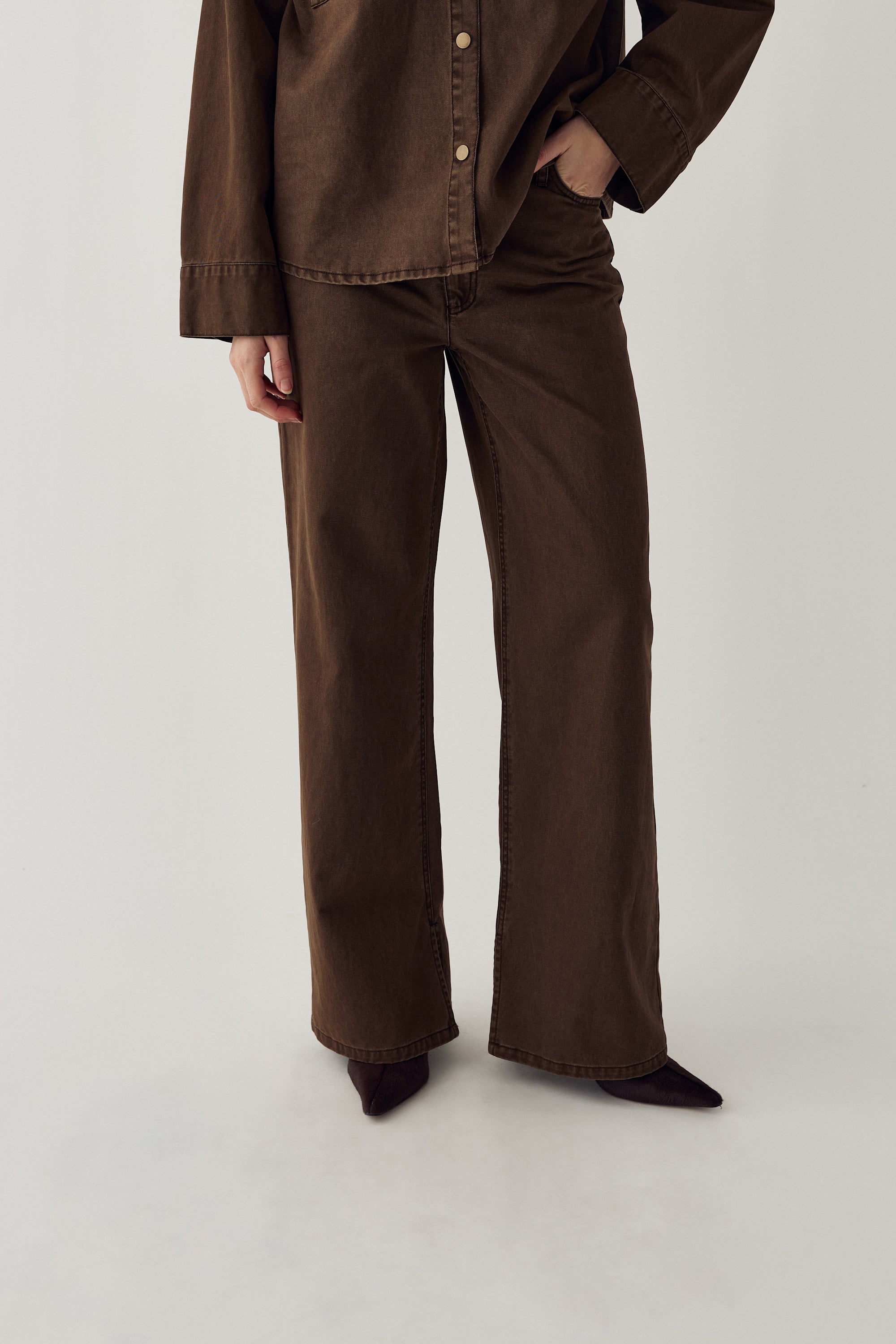 N-Maribella MW Pants Cocoa Brown
