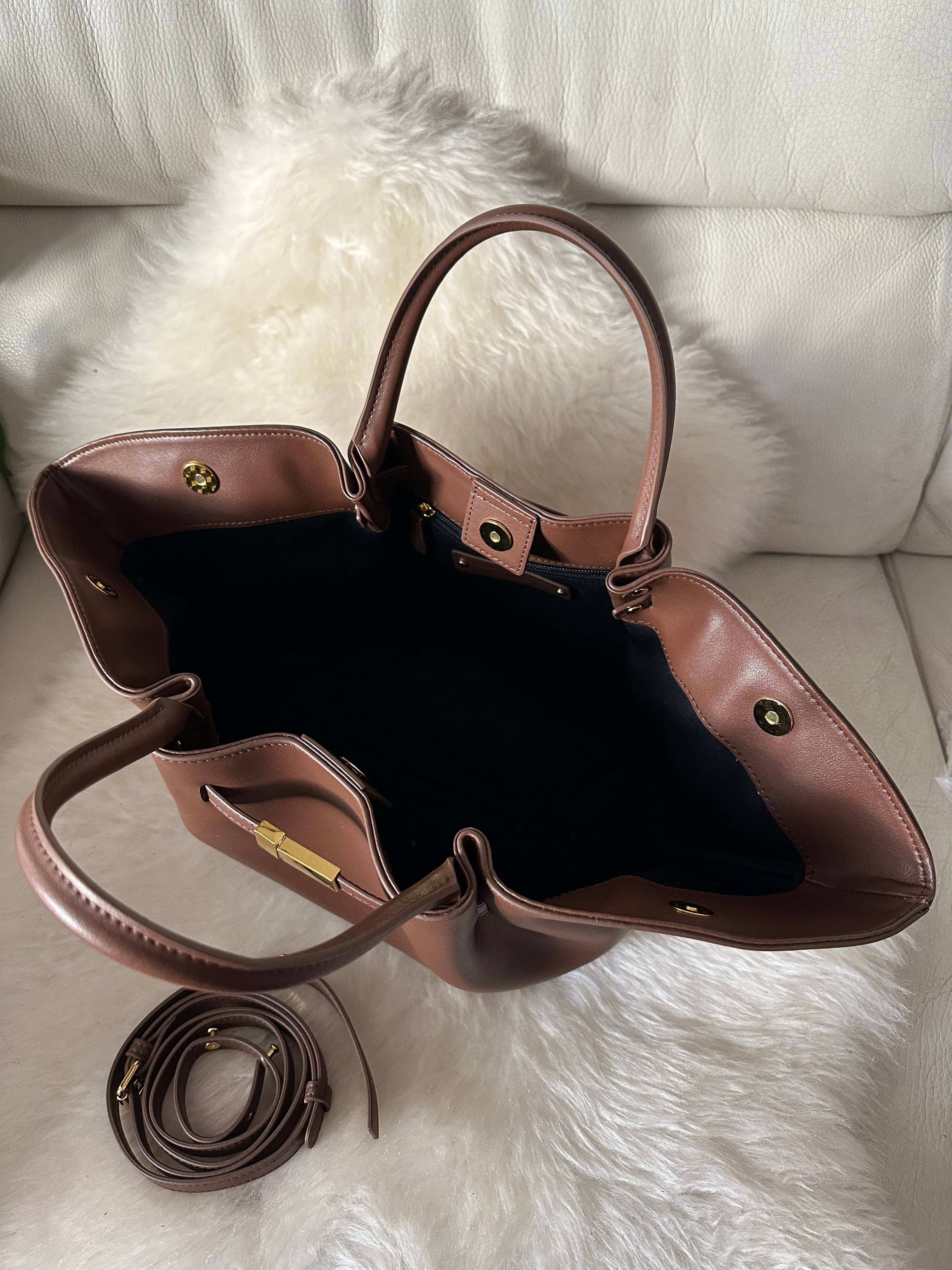 CHRISTIN- Äkta läder: Brun