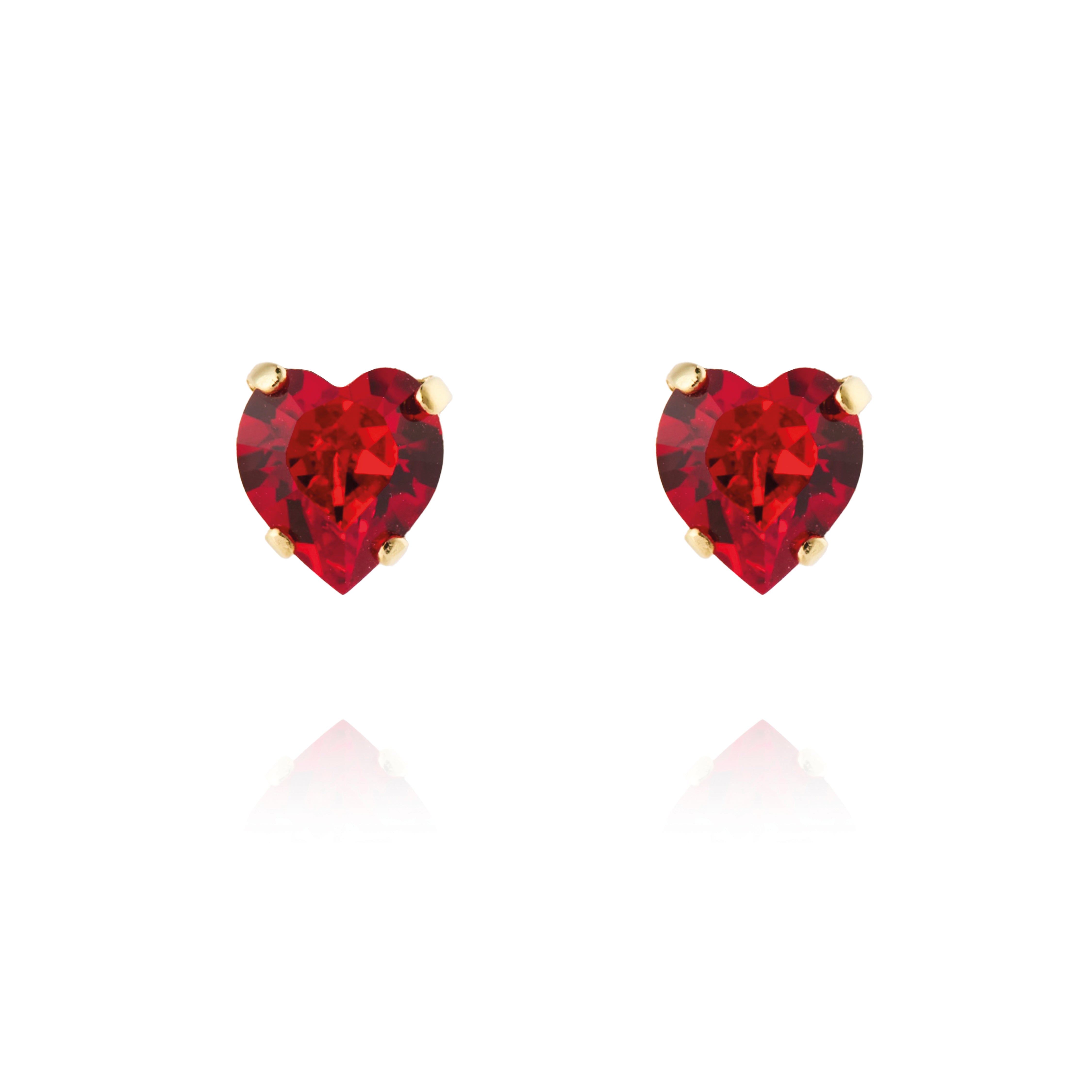 HEART EARRINGS / LIGHT SIAM