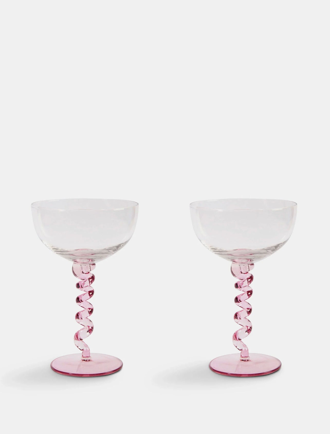 Coupe spiral rosa set of 2