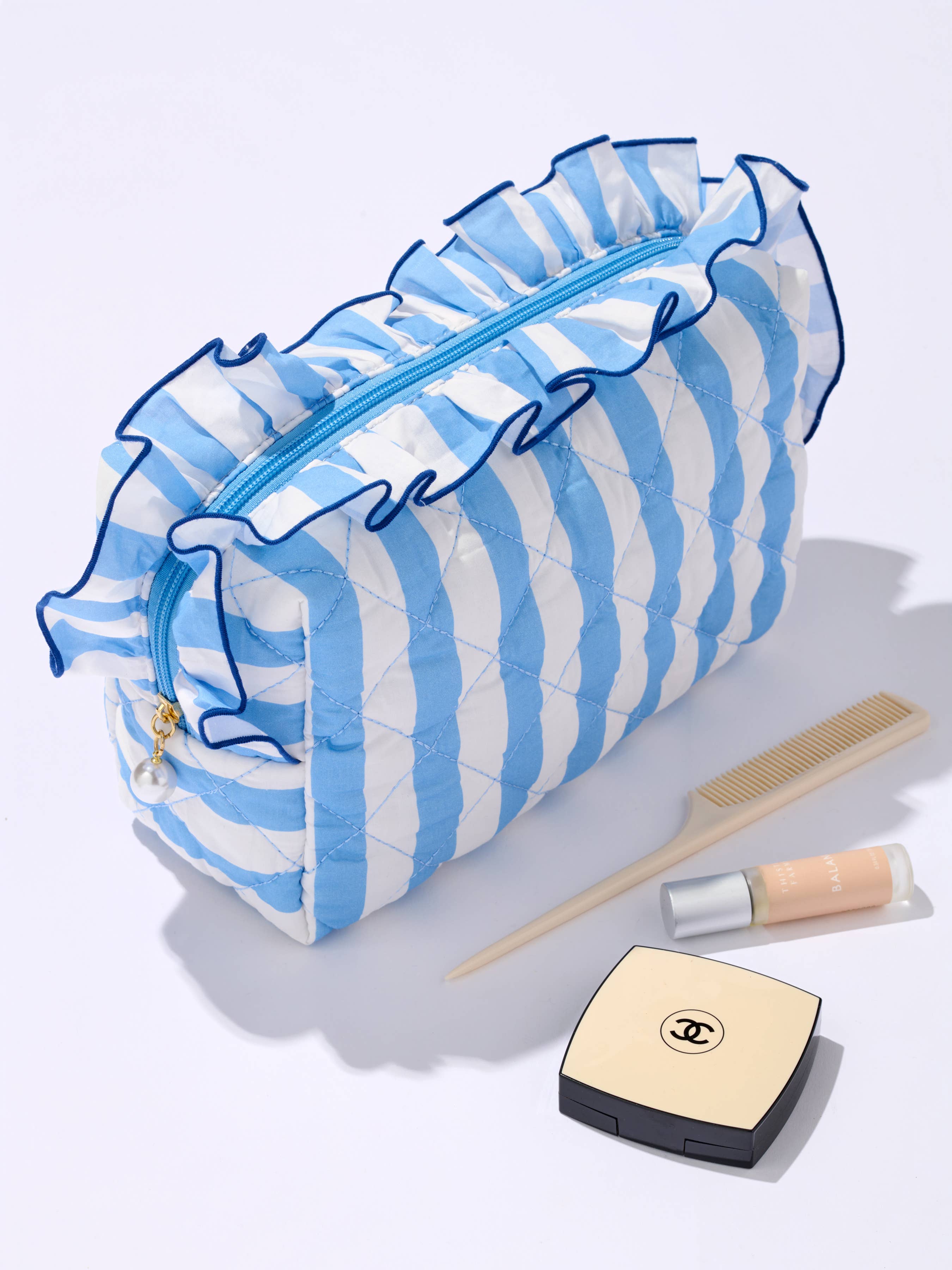 Elegant stor necessär med dragkedja: BLUE