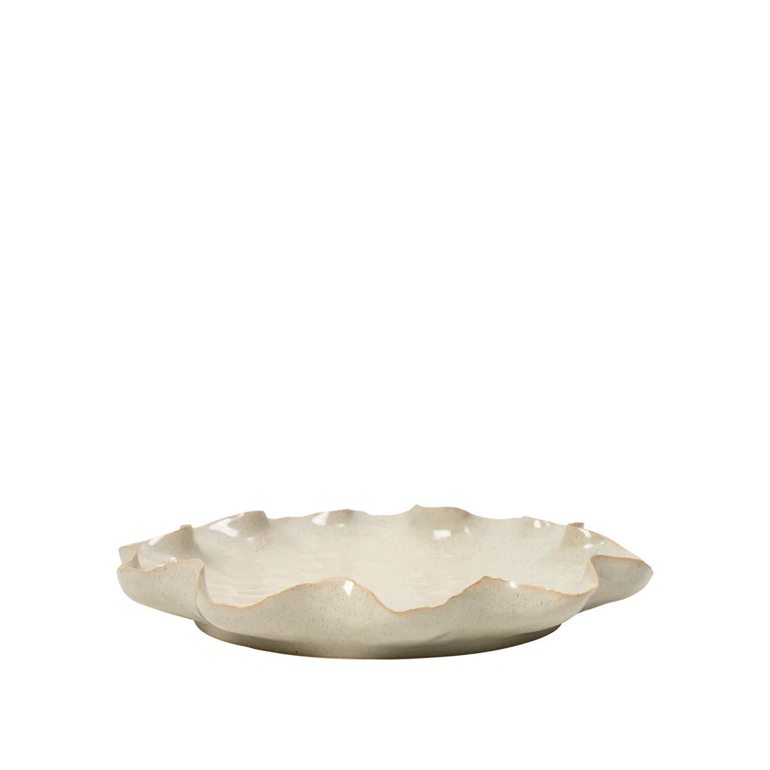 Cori Deco Plate White Cream Ø24