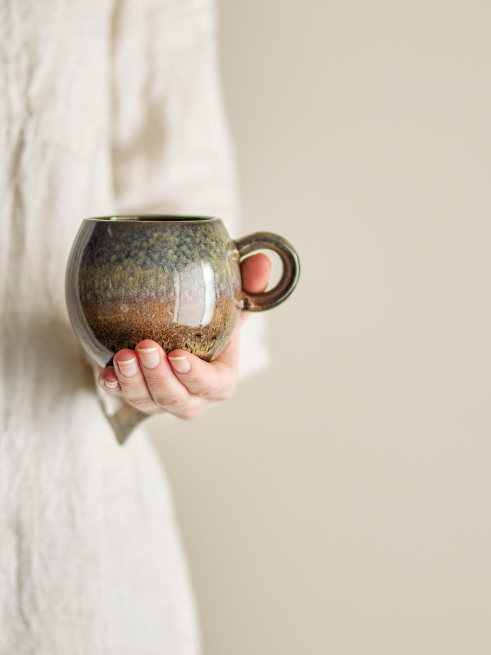 Paula Cup, Brown, Stoneware