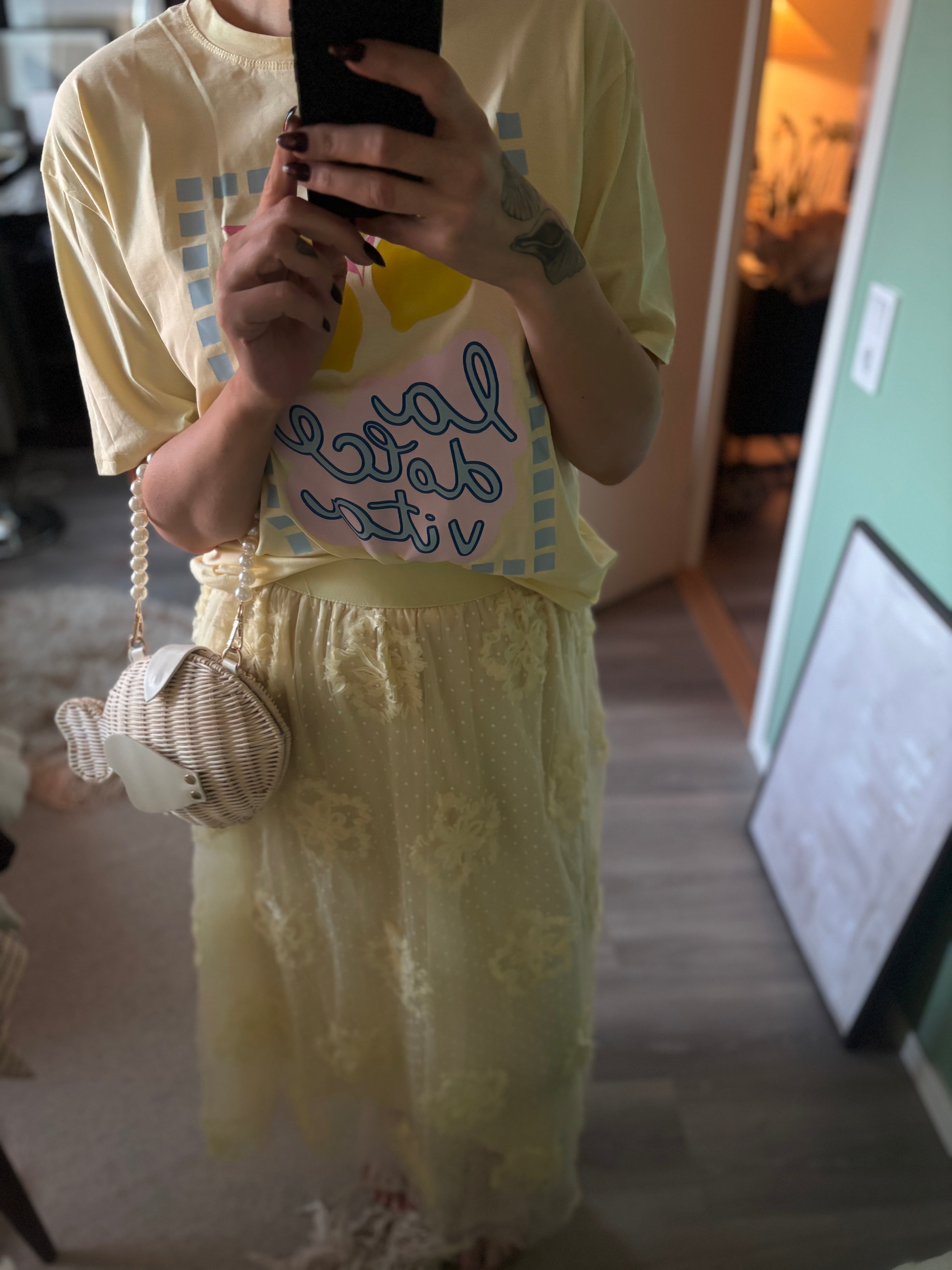 TYLLKJOL GUL MINI DOTS