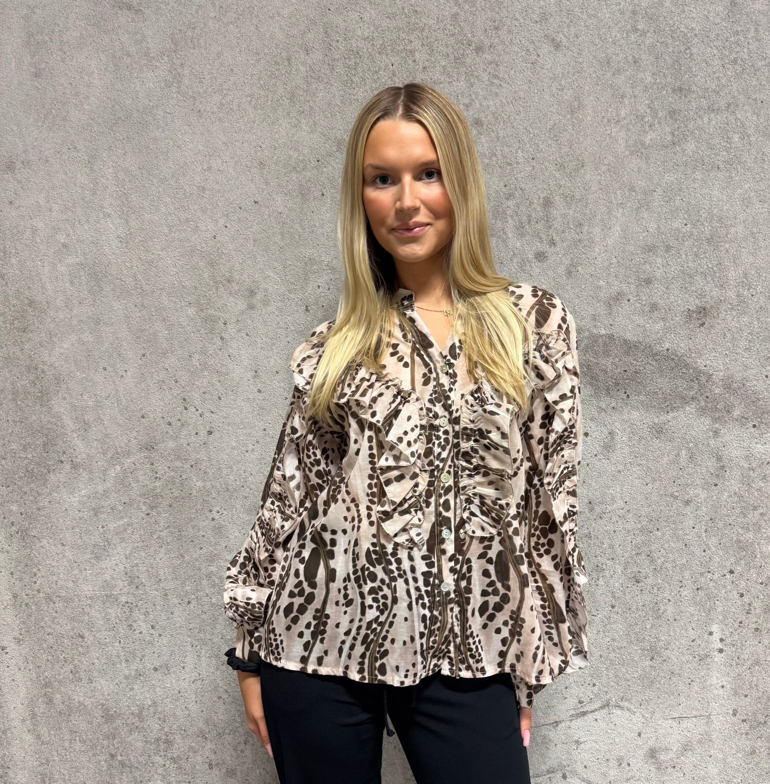 Vintage romance blus brun