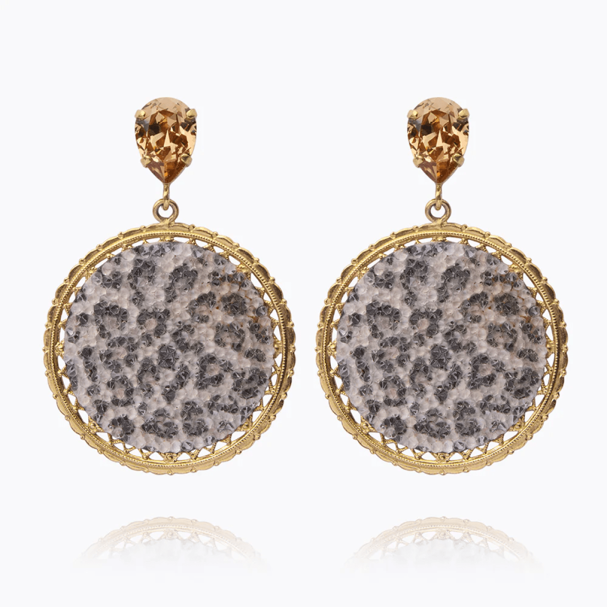 Alexandra earrings gold leo