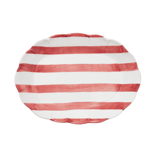 Stripe Serving Plate - Red 36 cm