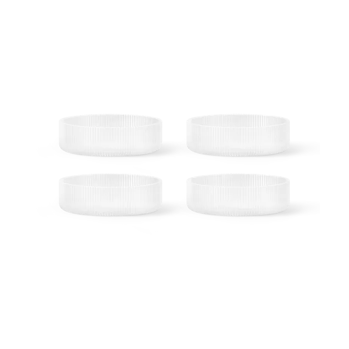 Ripple Serving Bowls - Set of 4 - Frosted