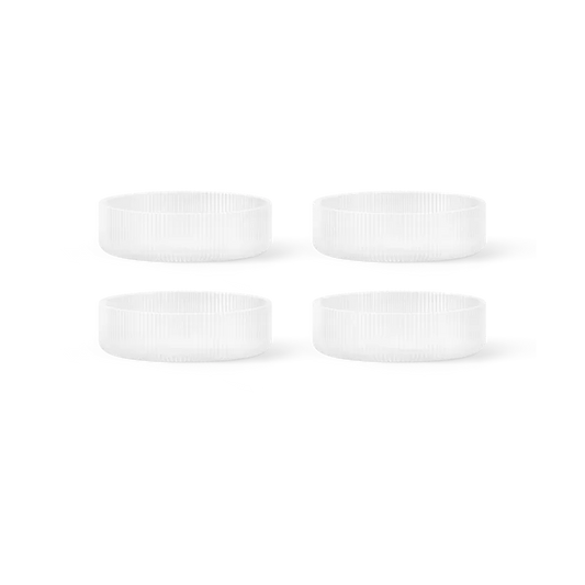 Ripple Serving Bowls - Set of 4 - Frosted