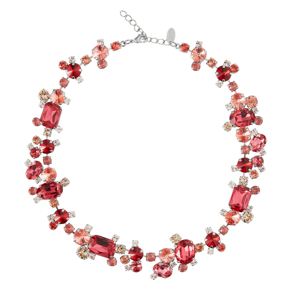 NOORA NECKLACE GOLD MULBERRY RED COMBO