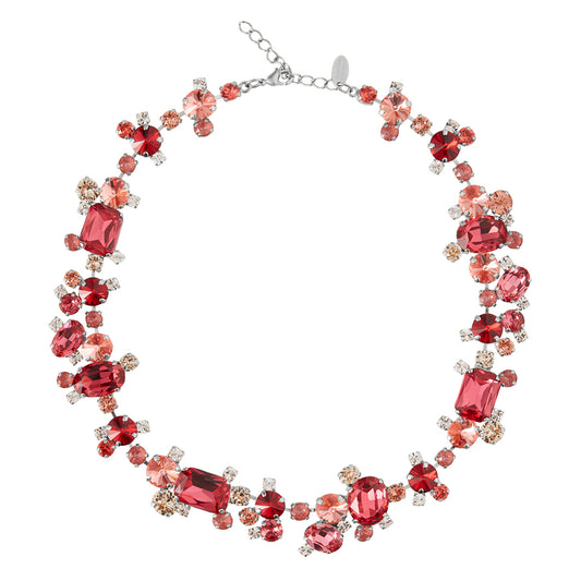 NOORA NECKLACE GOLD MULBERRY RED COMBO