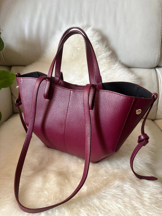 DAPHNE- Burgundy läder