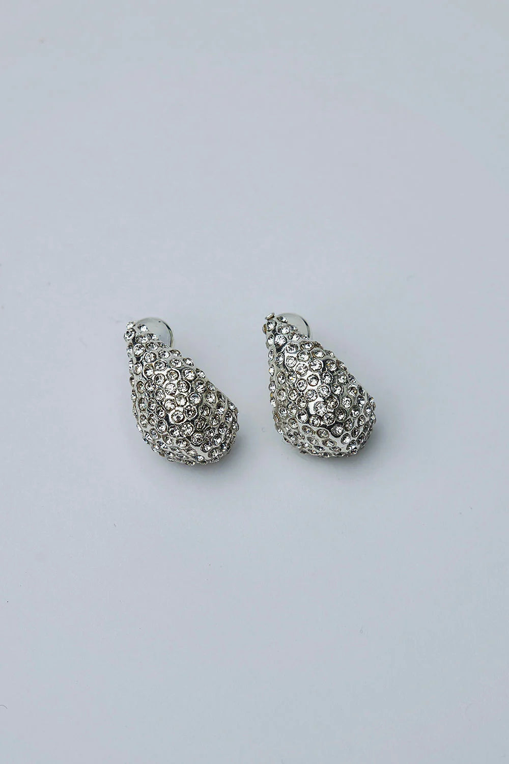 DROP STONE EARRINGS SILVER