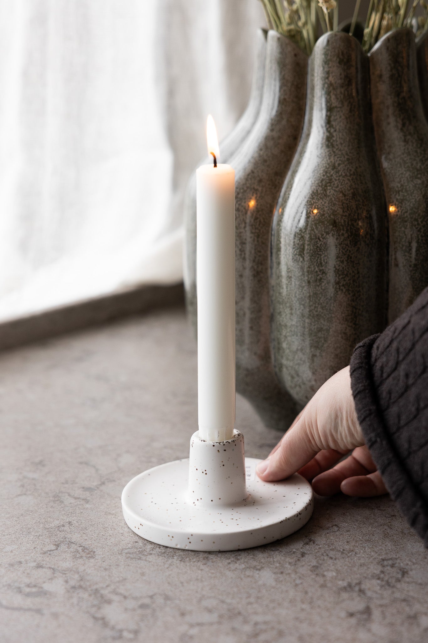 EKDALEN vanilj ljusstake