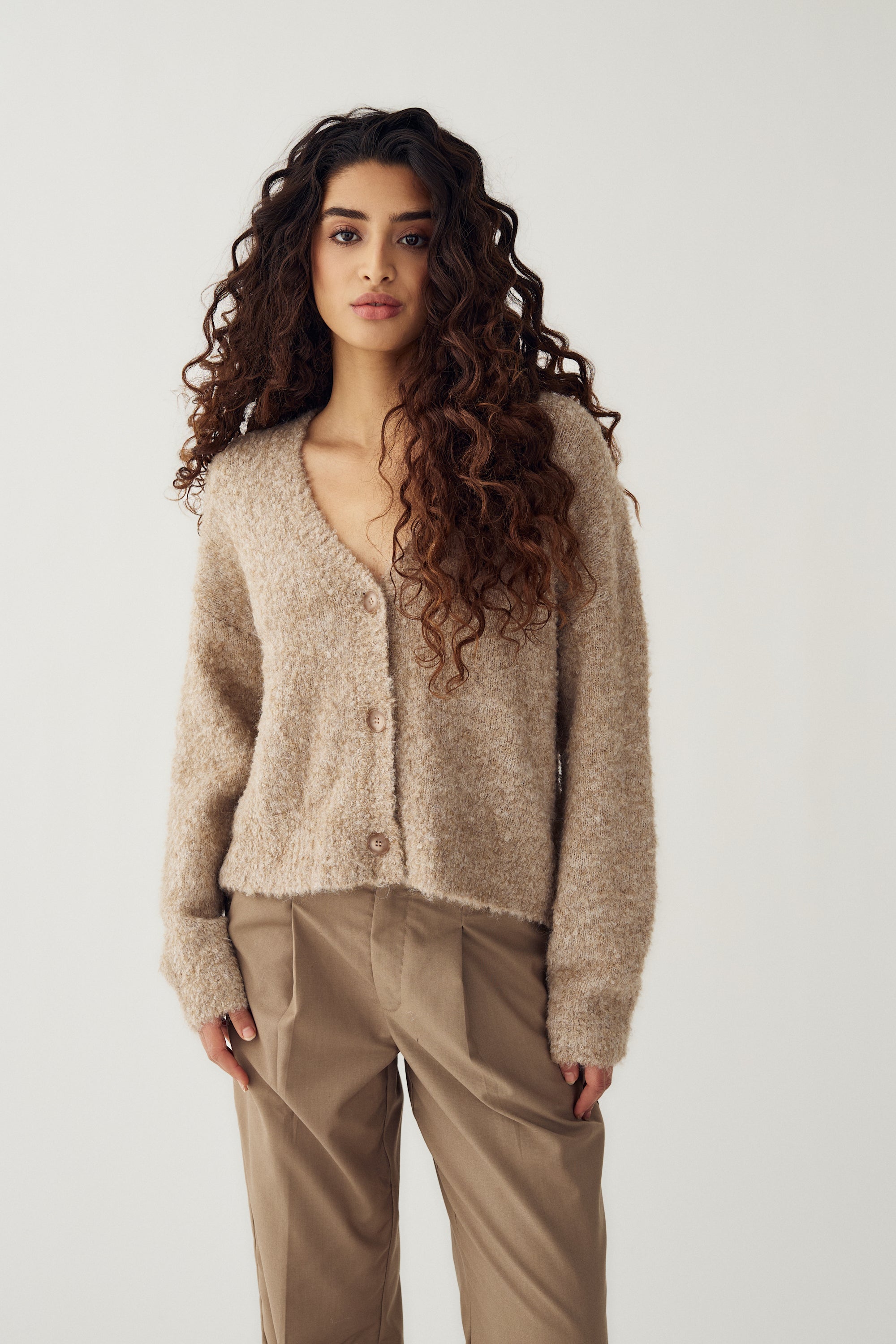 Mertis Knit Cardigan Sand