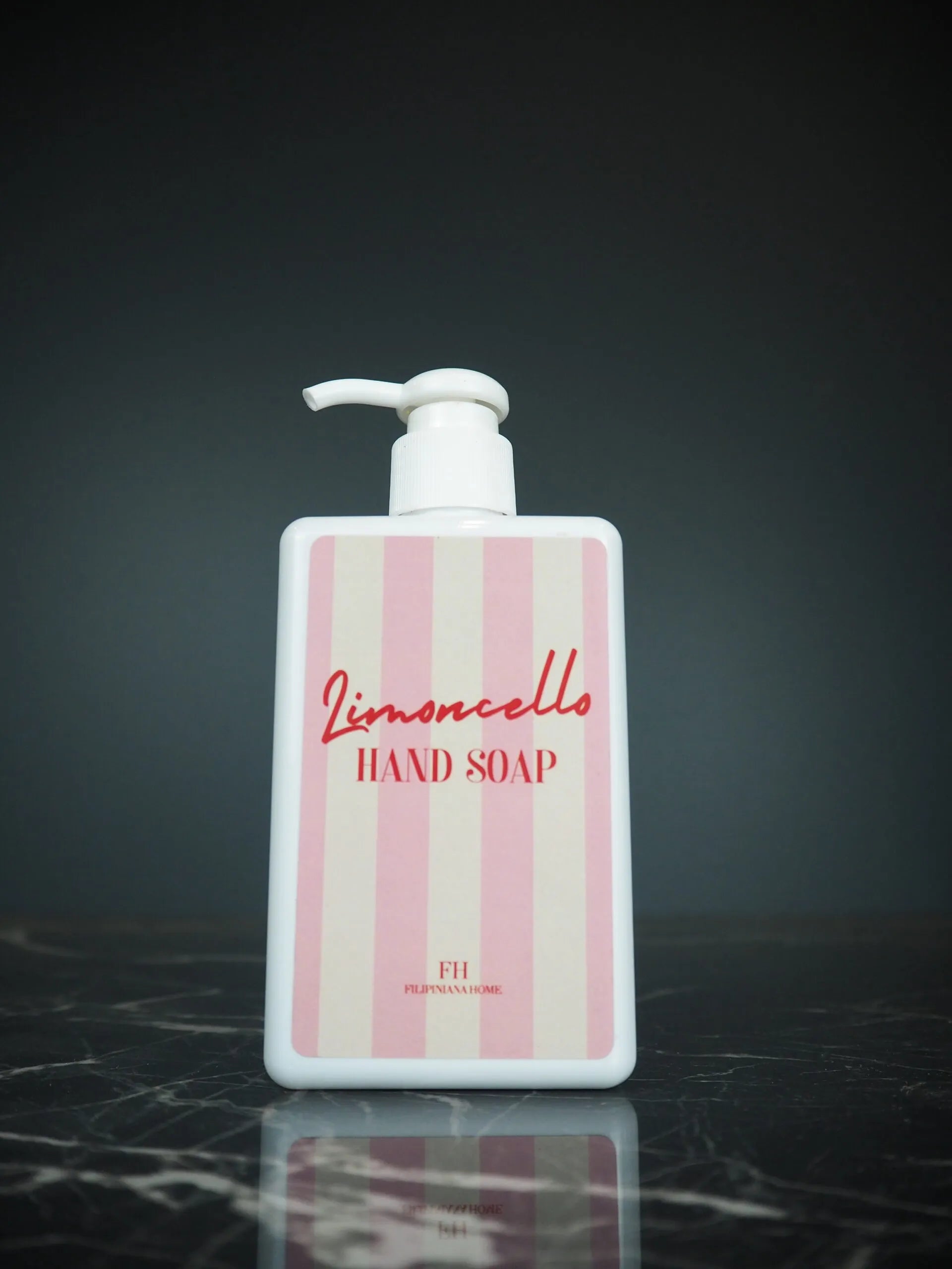 Striped hand soap pink limoncello