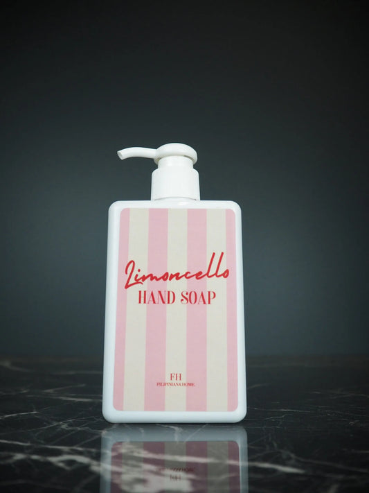 Striped hand soap pink limoncello