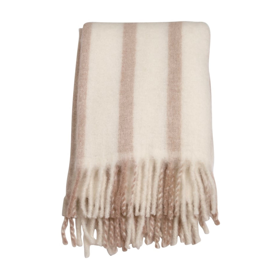 Pläd Creme/Taupe 130*170