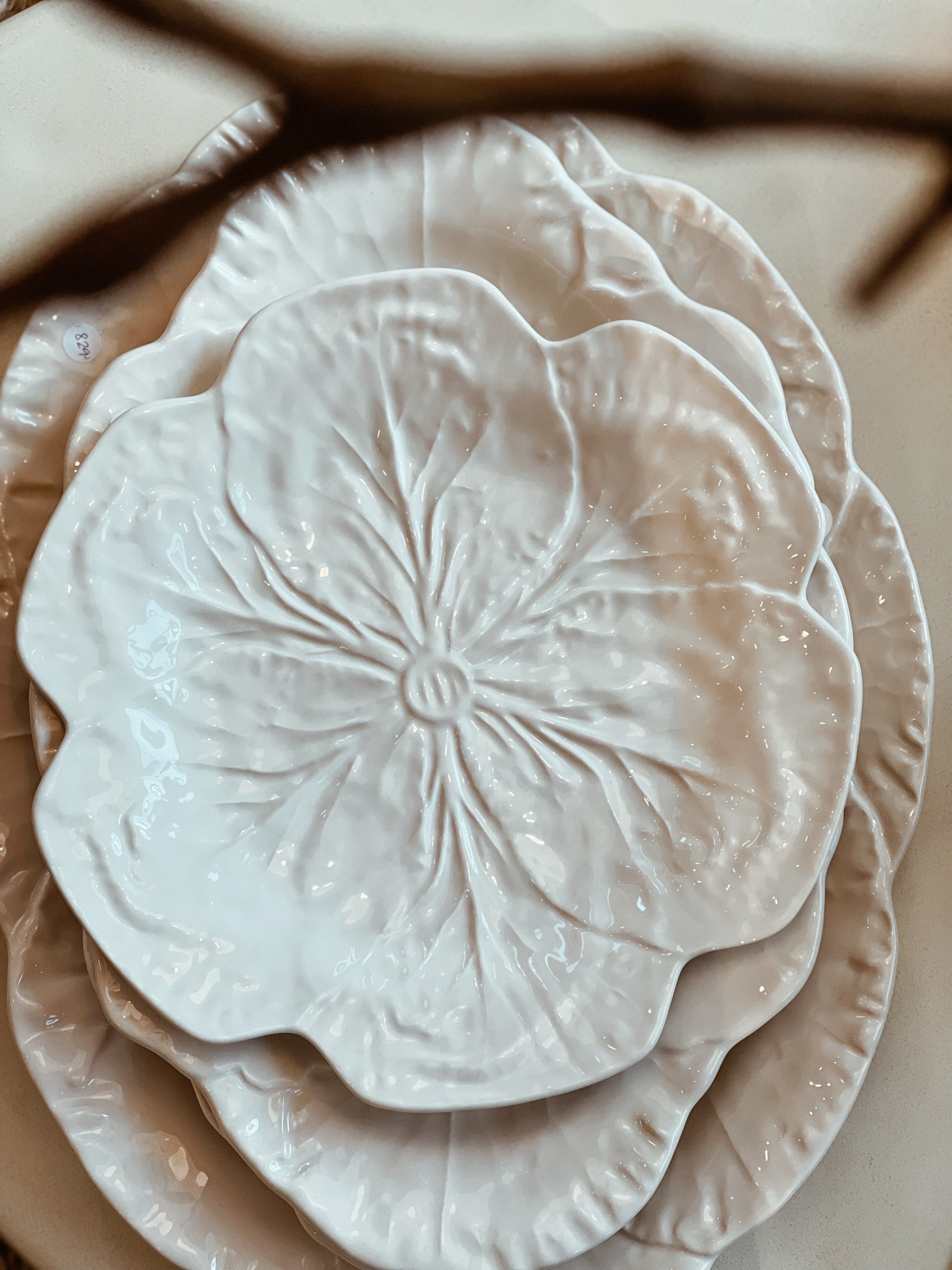 Cabbage beige middagstallrik 26 cm