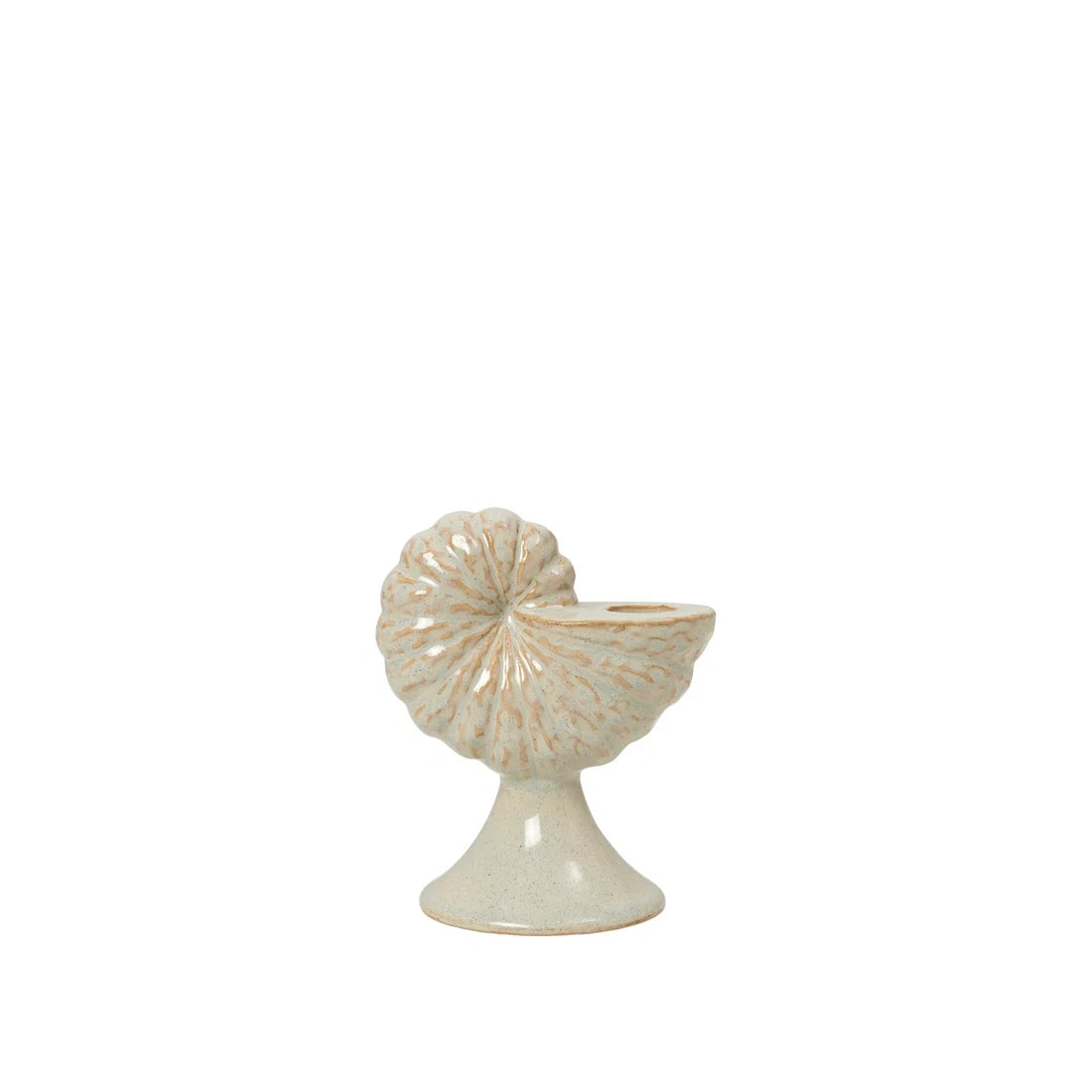 Shelly Candle Holder H15 White