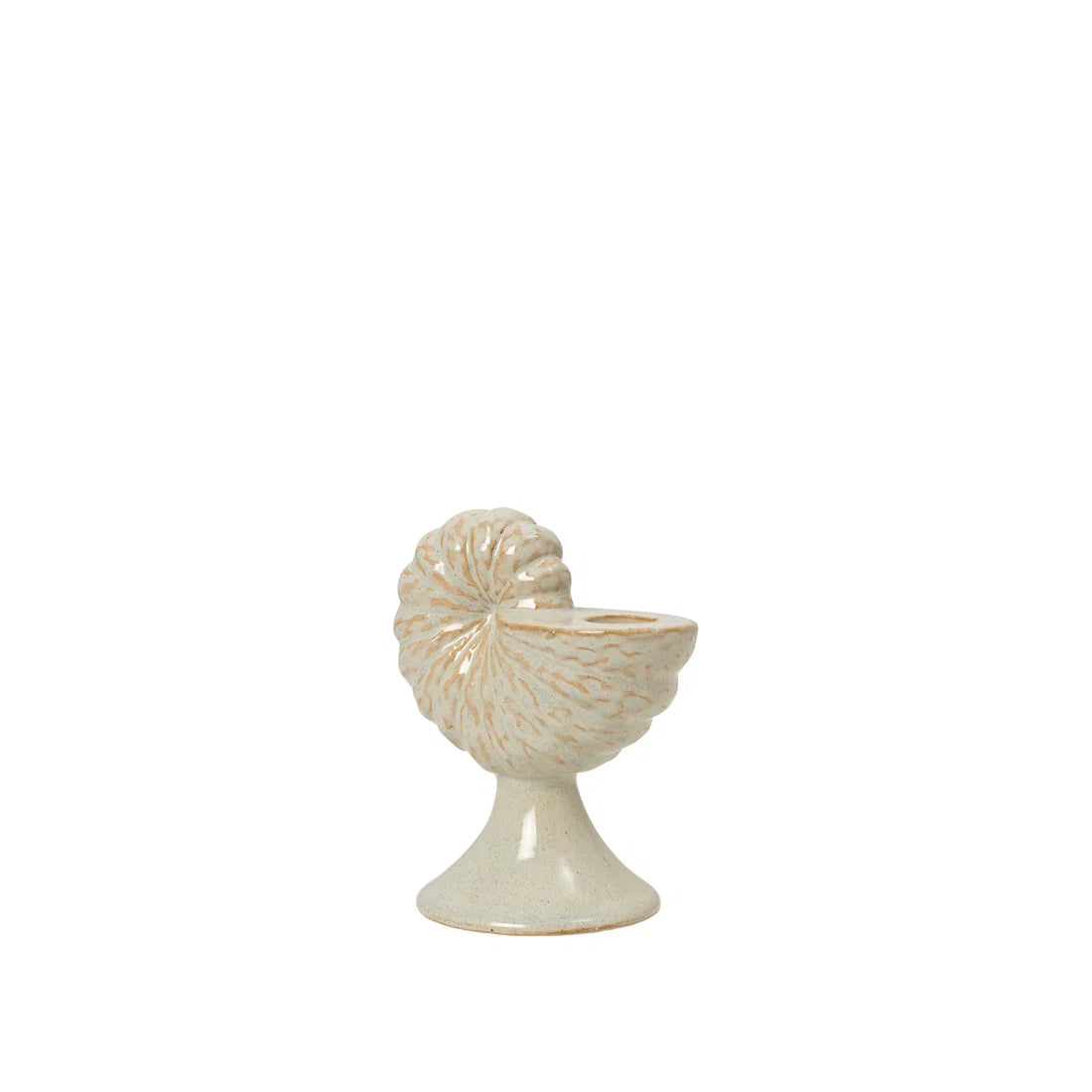 Shelly Candle Holder H15 White