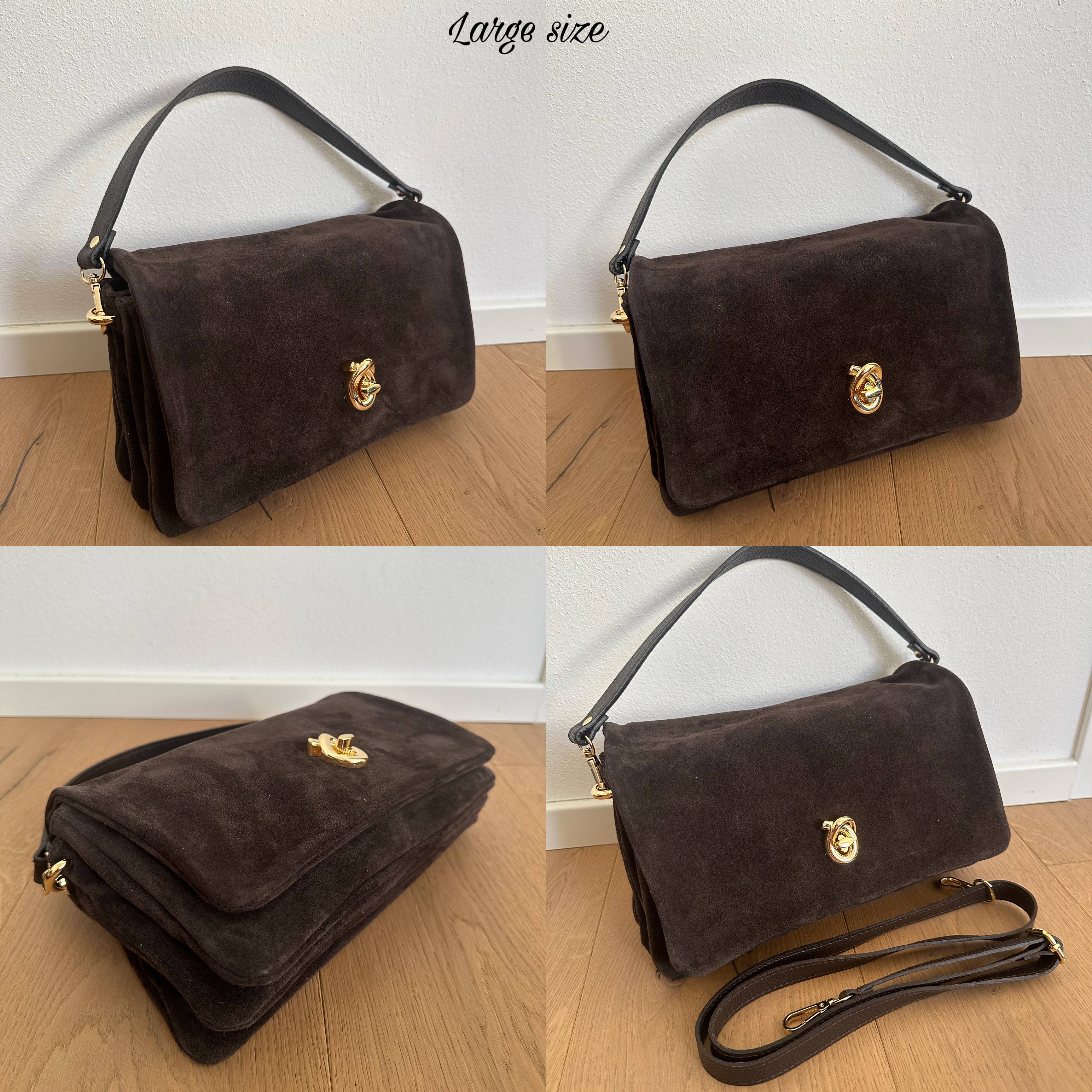 Blke Mockaväska: Dark Brown L
