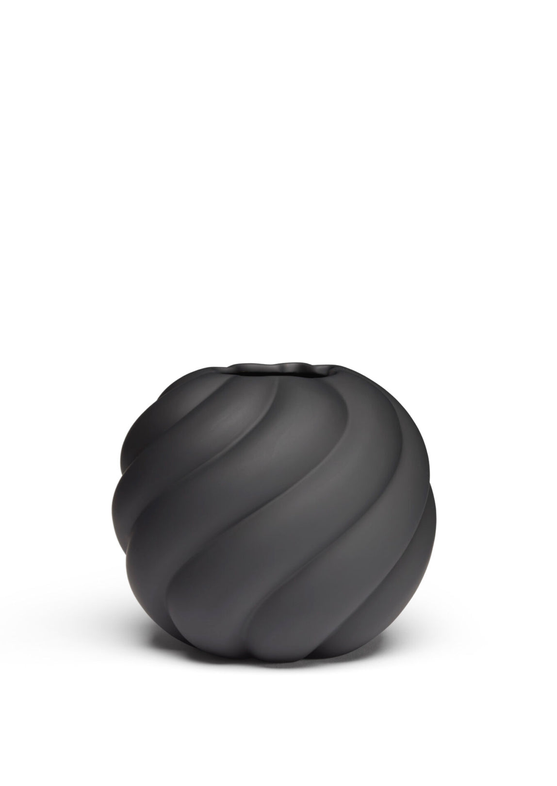 Twist Ball Vase 20cm Black