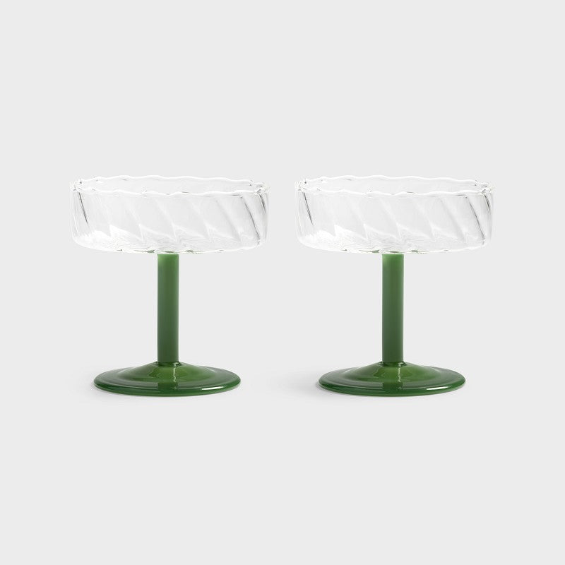 Coupe green set of 2