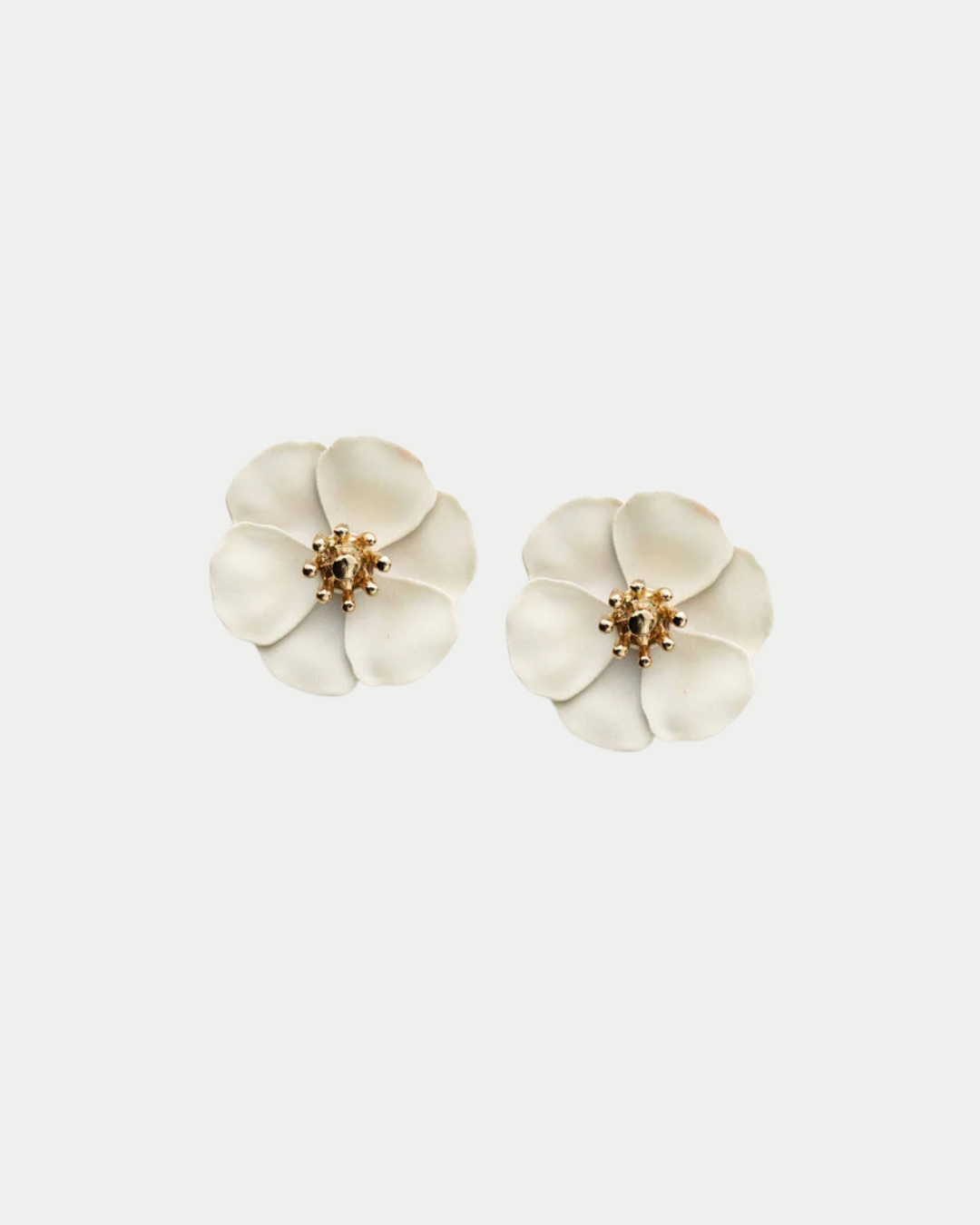FLOWER SMALL EARRINGS LIGHT BUTTER YELLOW/COCOS
