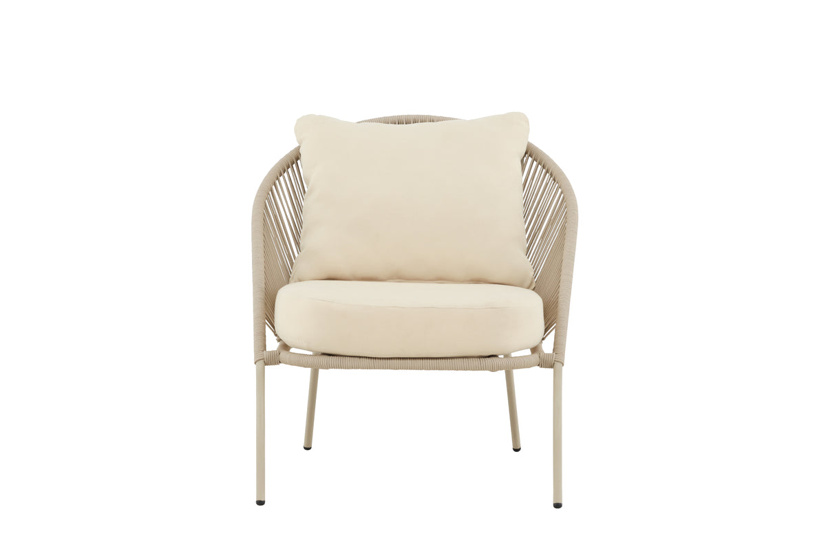 LINDOS Loungefåtöljer Beige 2 st i lager 16/3 förhandsbeställ