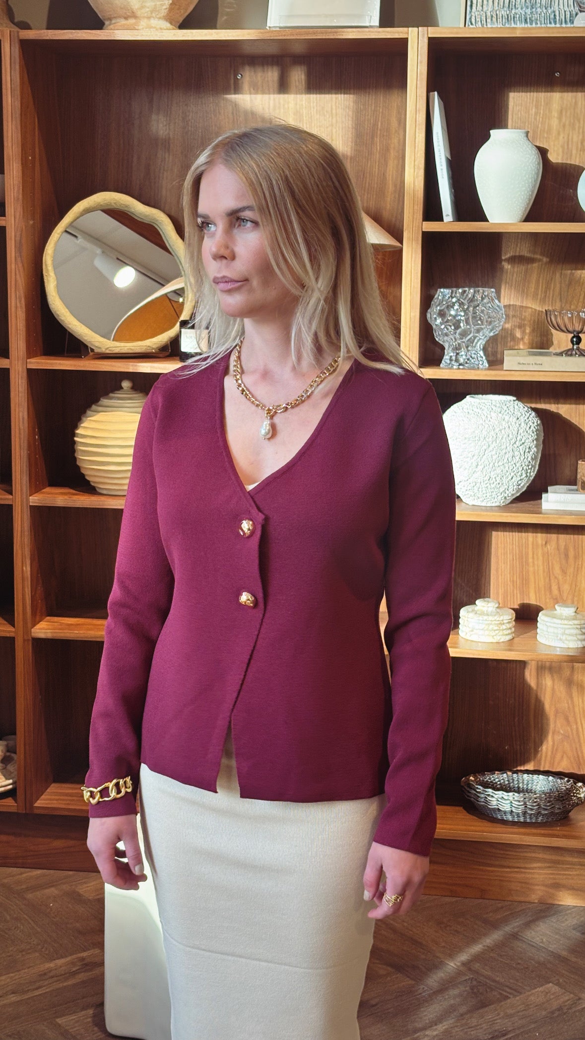 Lovisa kofta Burgundy