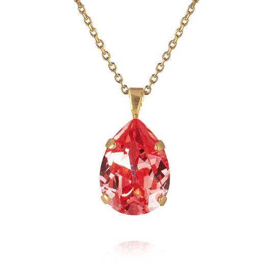 MINI DROP NECKLACE GOLD ROSE PEACH