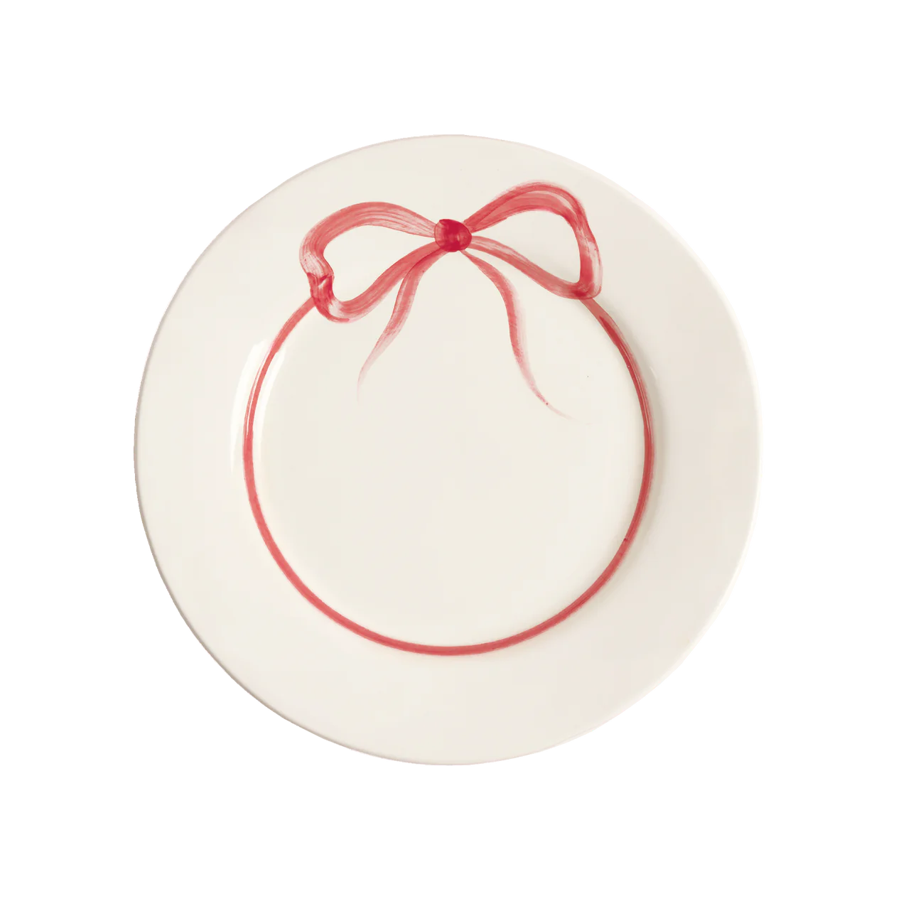 Bow dinner plate - Red 28 cm