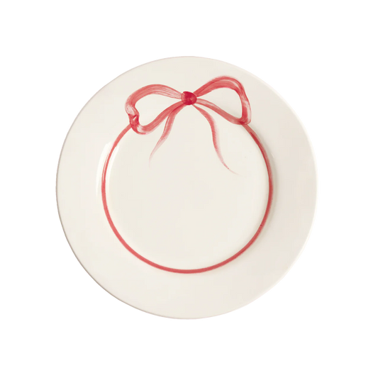 Bow dinner plate - Red 28 cm