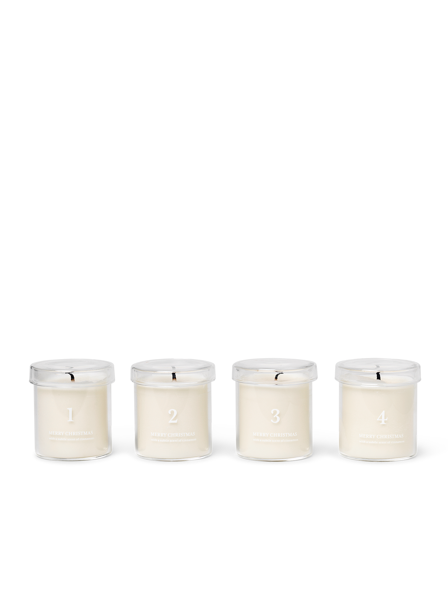 Scented Advent Candles - Set of 4 - White