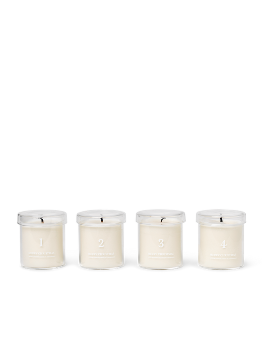 Scented Advent Candles - Set of 4 - White